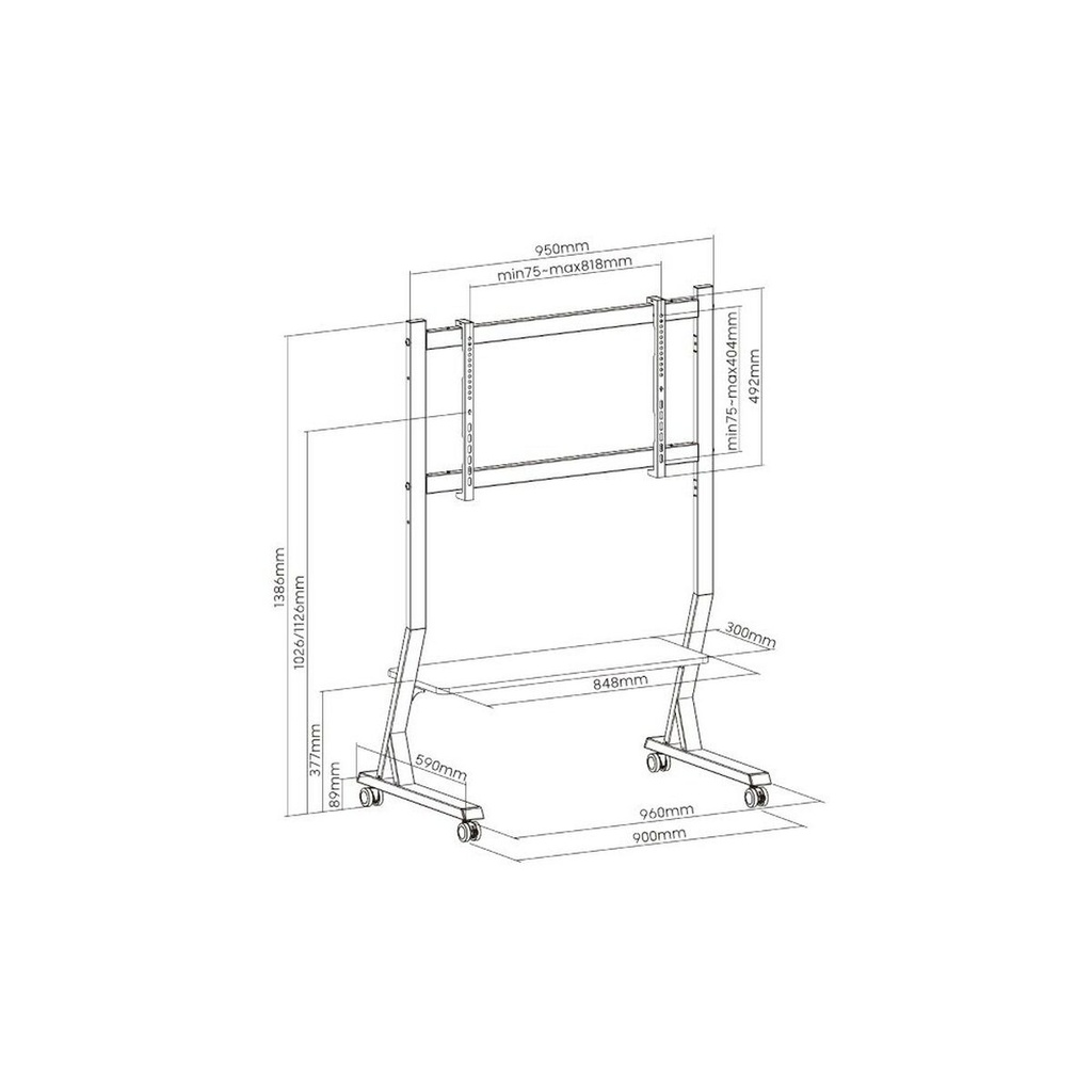 Soporte de Pared ART STO SD-22 90" 45"
