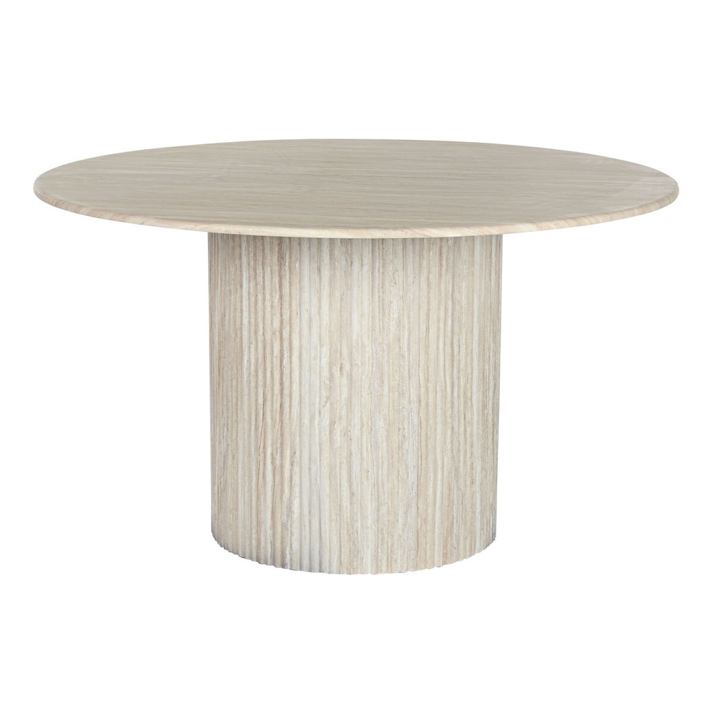 Mesa de Comedor Home ESPRIT Beige Granito Madera MDF 130 x 130 x 75 cm