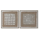 Cuadro Home ESPRIT Blanco Beige Moderno 60 x 3,8 x 60 cm (2 Unidades)