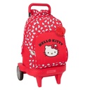 Mochila Escolar Hello Kitty Iconic Blanco Rojo 33 x 45 x 22 cm