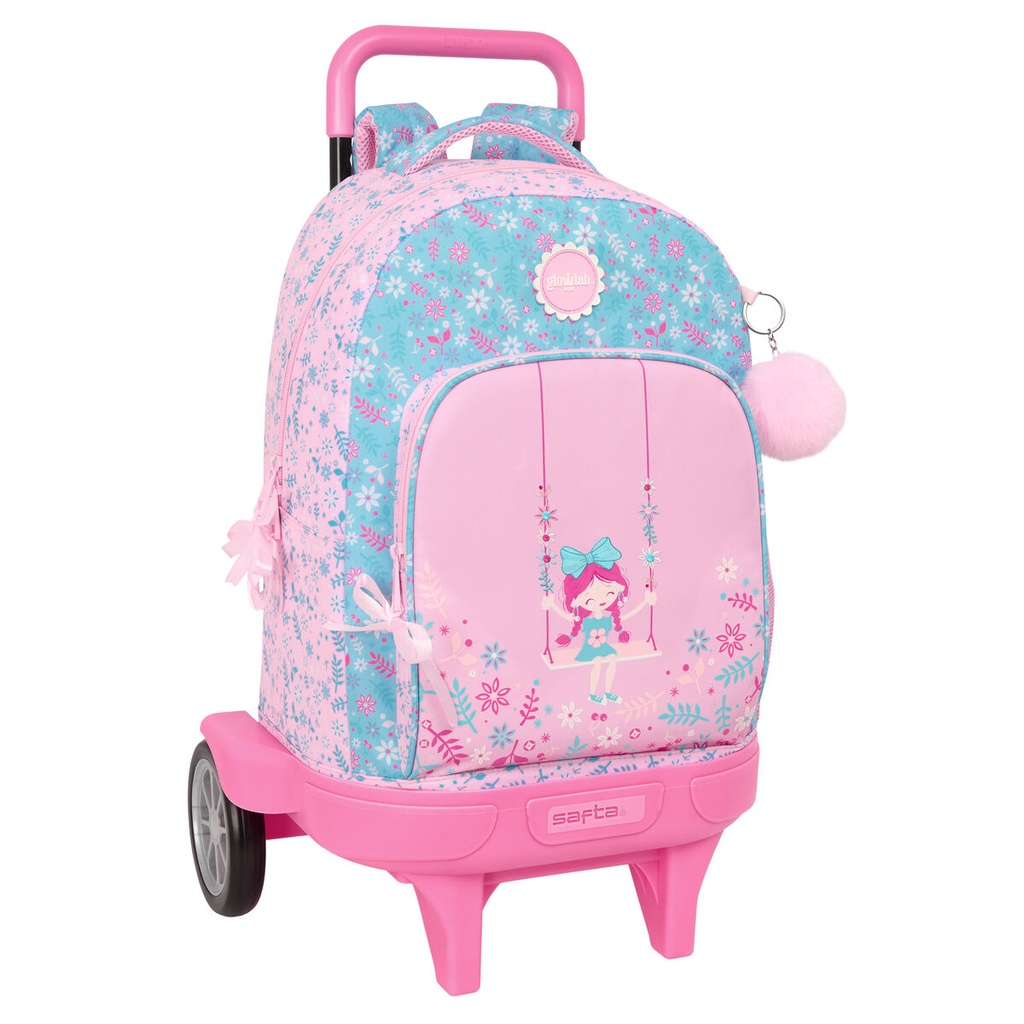 School Rucksack with Wheels Safta Swing Multicolour 33 x 45 x 22 cm