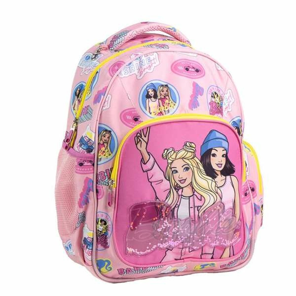 Mochila Escolar Barbie Fucsia