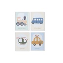 Painting Home ESPRIT Yellow Blue Canvas 30 x 1,8 x 40 cm (4 Units)