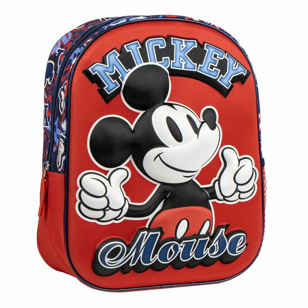 Mochila Escolar Mickey Mouse Rojo 25 x 31 x 10 cm