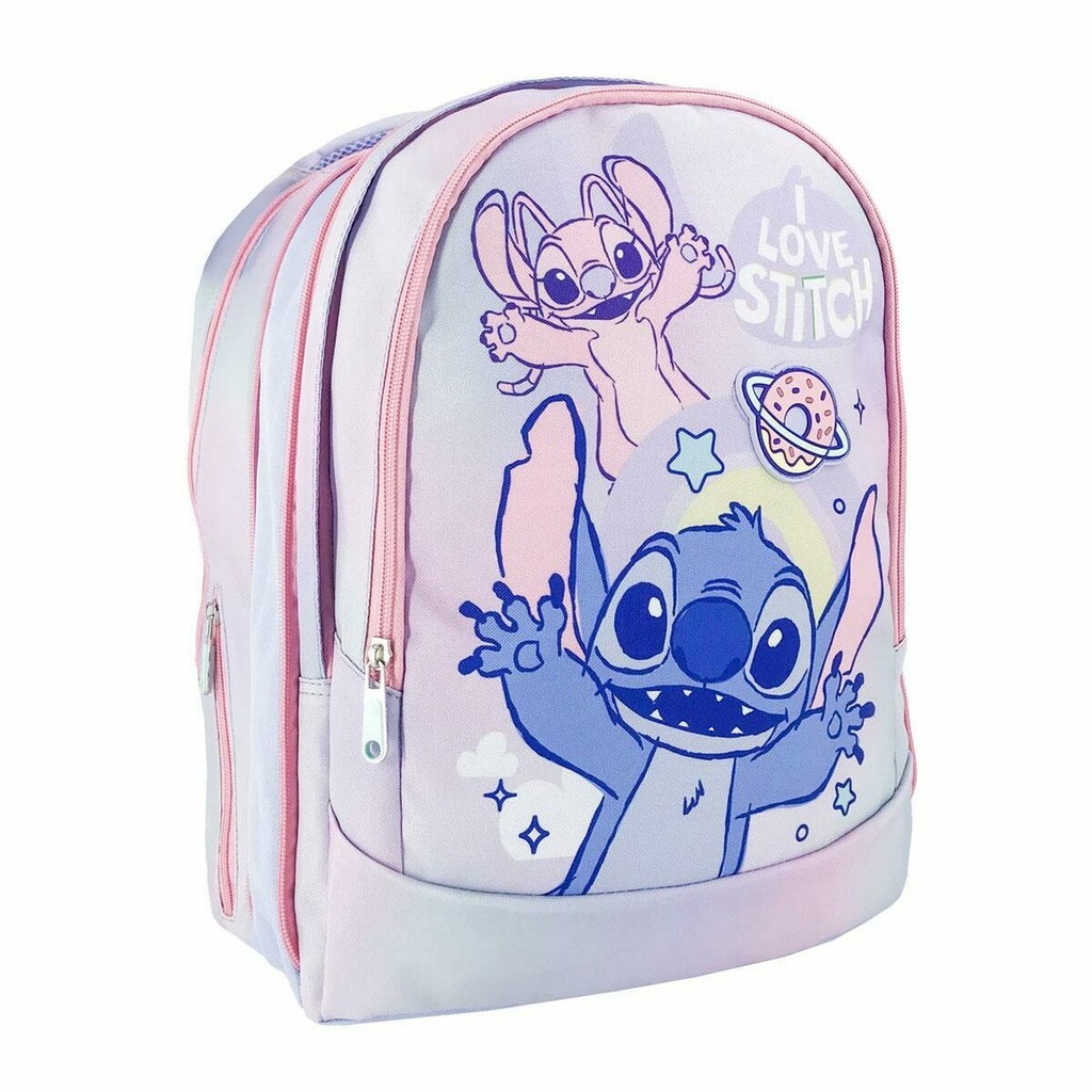 School Bag Stitch Lilac 31 x 14 x 41 cm