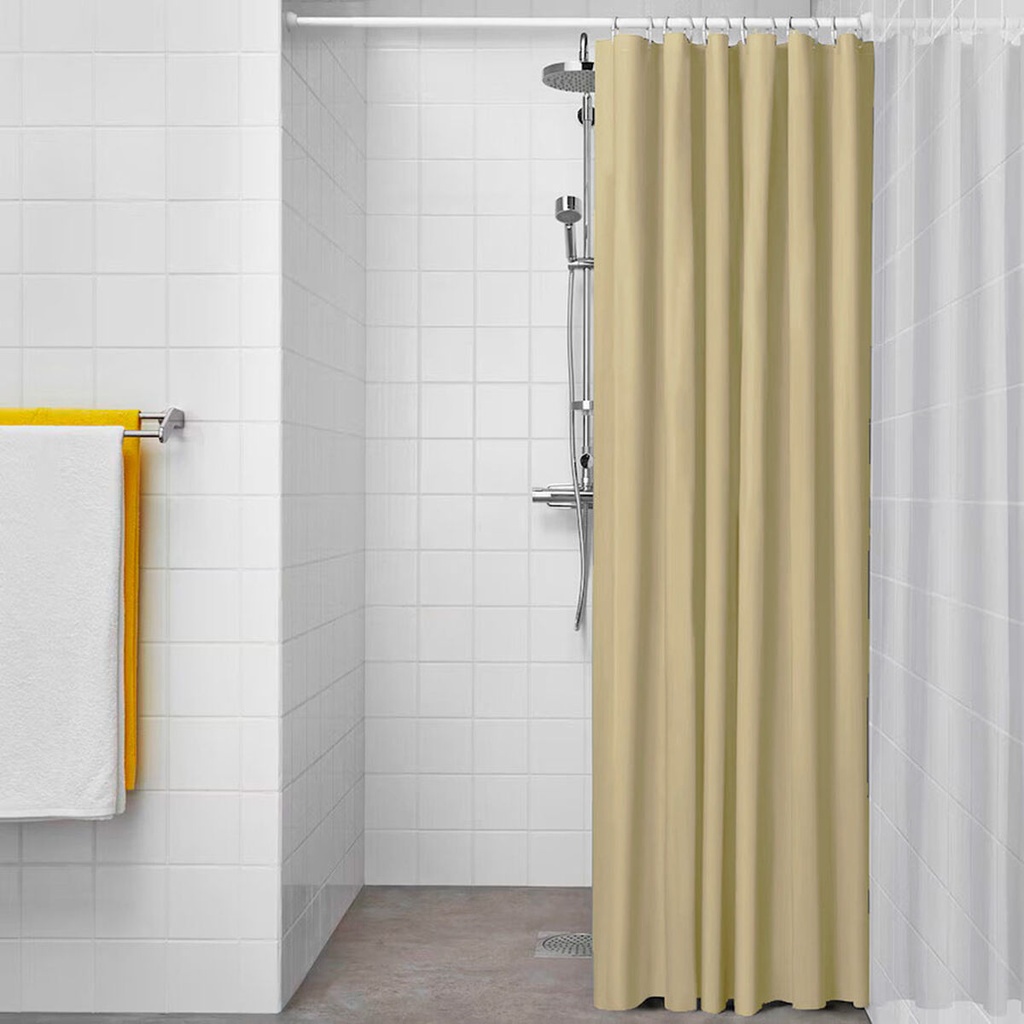 Shower Curtain Exma Beige PVC 180 x 180 cm