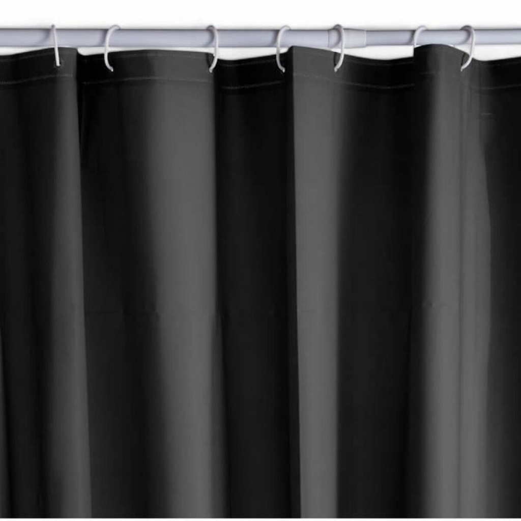 Cortina de Ducha TODAY Negro PEVA 180 x 200 cm (12 Unidades)