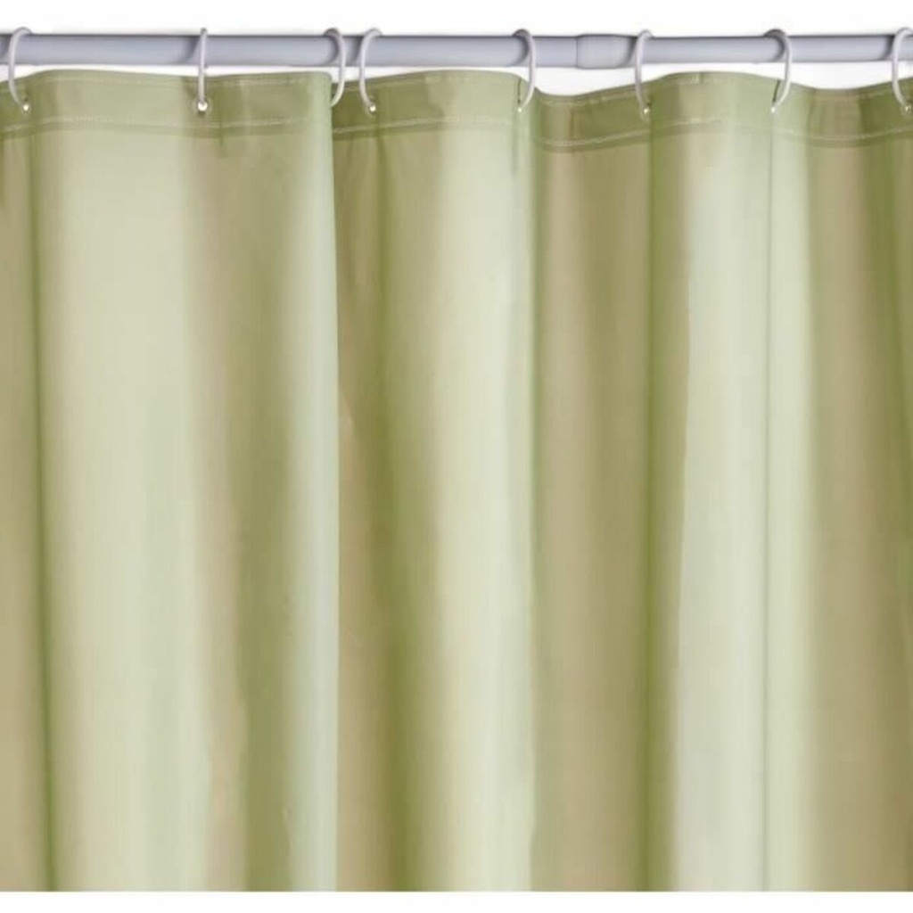 Shower Curtain TODAY Green Vert PEVA 180 x 200 cm (12 Units)