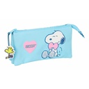 Portatodo Snoopy Love Azul claro 22 x 12 x 3 cm