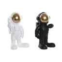Decorative Figure Home ESPRIT White Black Golden Astronaut 20 x 13 x 27 cm (2 Units)