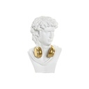 Figura Decorativa Home ESPRIT Blanco Dorado Busto 19,5 x 16 x 30 cm