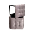 Juego de taburetes GO GIFT Transformer Rosa Terciopelo Acero 50 x 50 x 50 cm Puff 5 en 1 5 Unidades