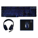 Teclado y Ratón Rebeltec RBLKLA00035 Negro Inglés QWERTY