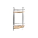 Estantería de Esquina DKD Home Decor Natural Bambú Metal cromado inoxidable 2 Estantes 19,5 x 19,5 x 36,5 cm
