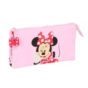 Triple Carry-all Minnie Mouse Naive Pink 22 x 12 x 3 cm