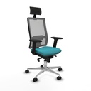 Silla de Oficina con Cabecero Piqueras y Crespo 2D086N1 Turquesa