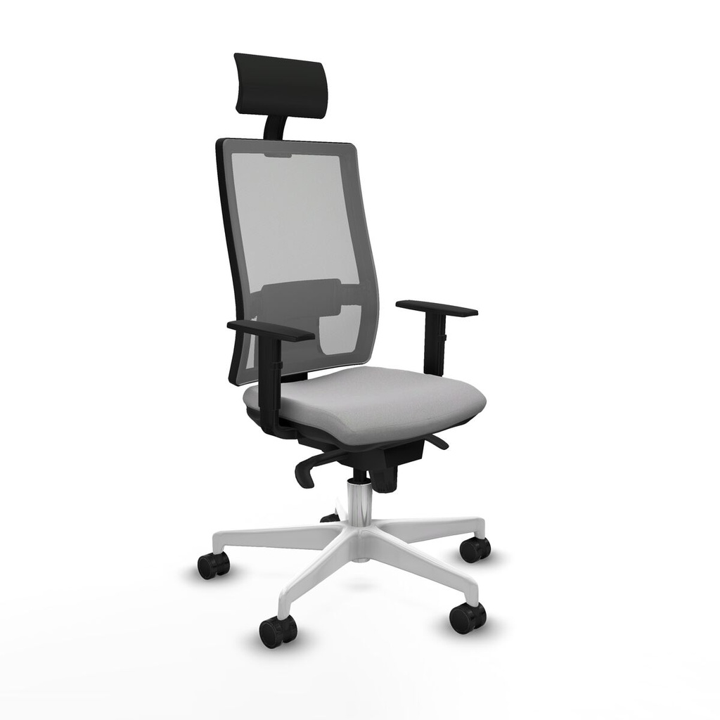 Silla de Oficina con Cabecero Piqueras y Crespo 1D026N1 Gris claro