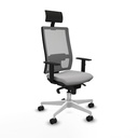 Silla de Oficina con Cabecero Piqueras y Crespo 1D026N1 Gris claro