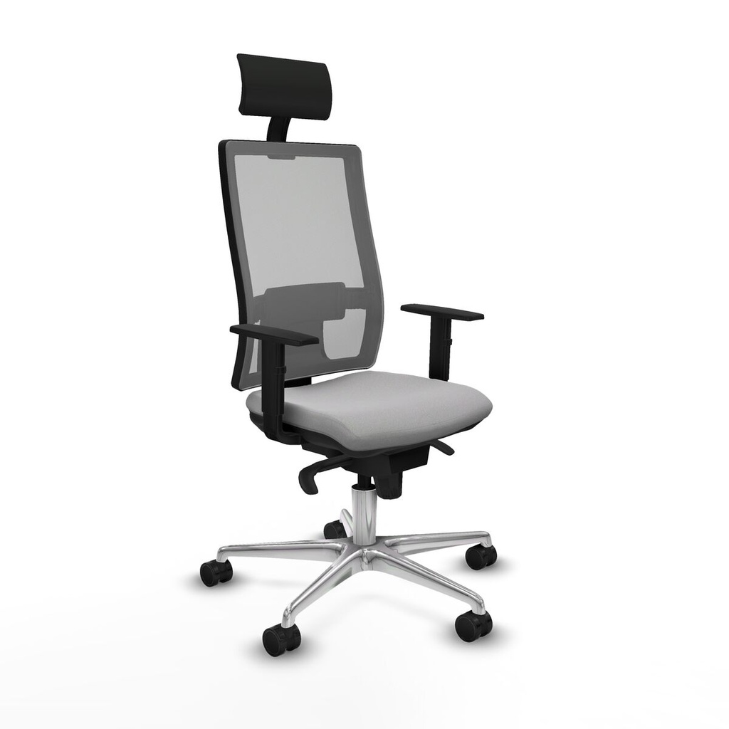 Silla de Oficina con Cabecero Piqueras y Crespo 1D086N1 Gris claro