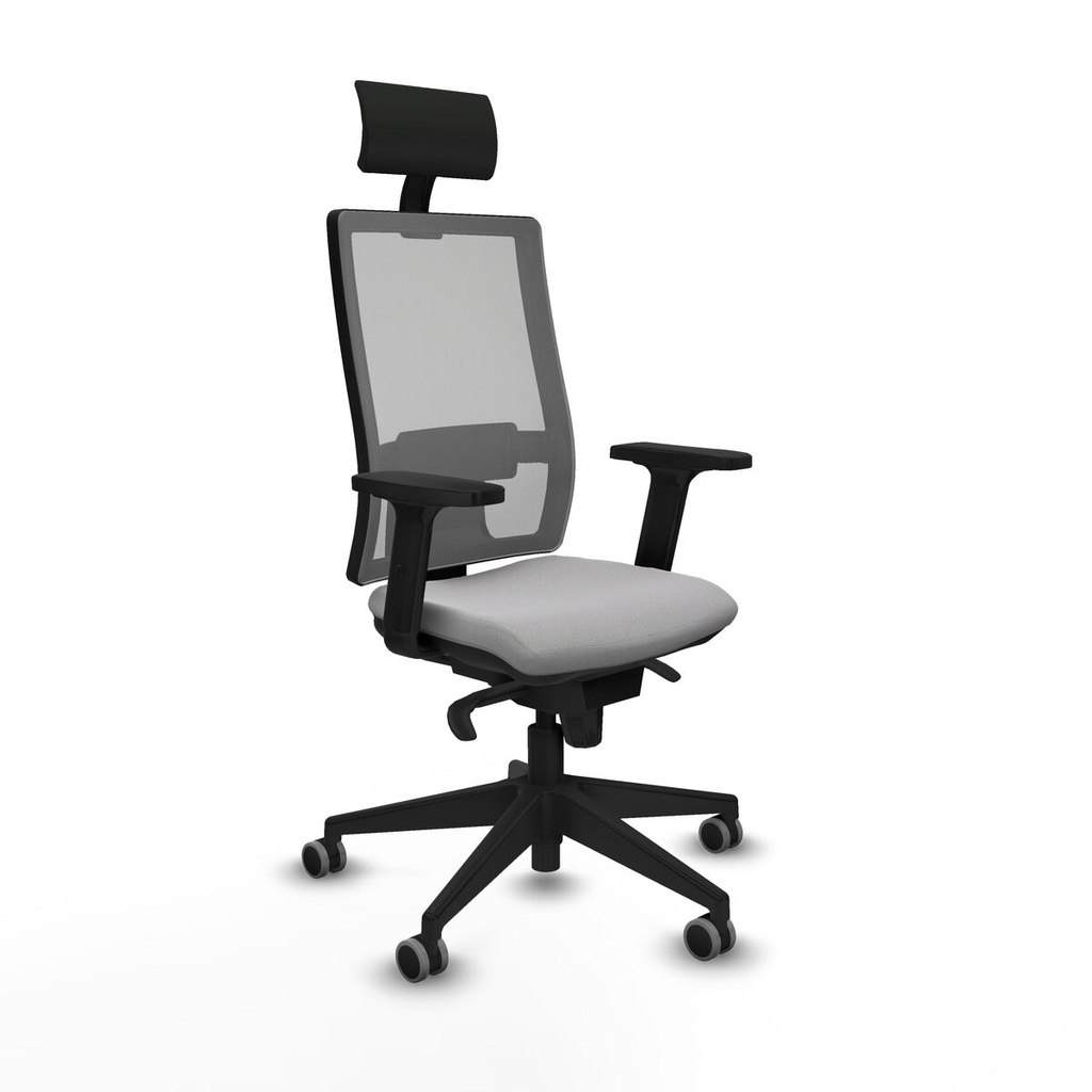 Silla de Oficina con Cabecero Piqueras y Crespo 2D066G1 Gris claro