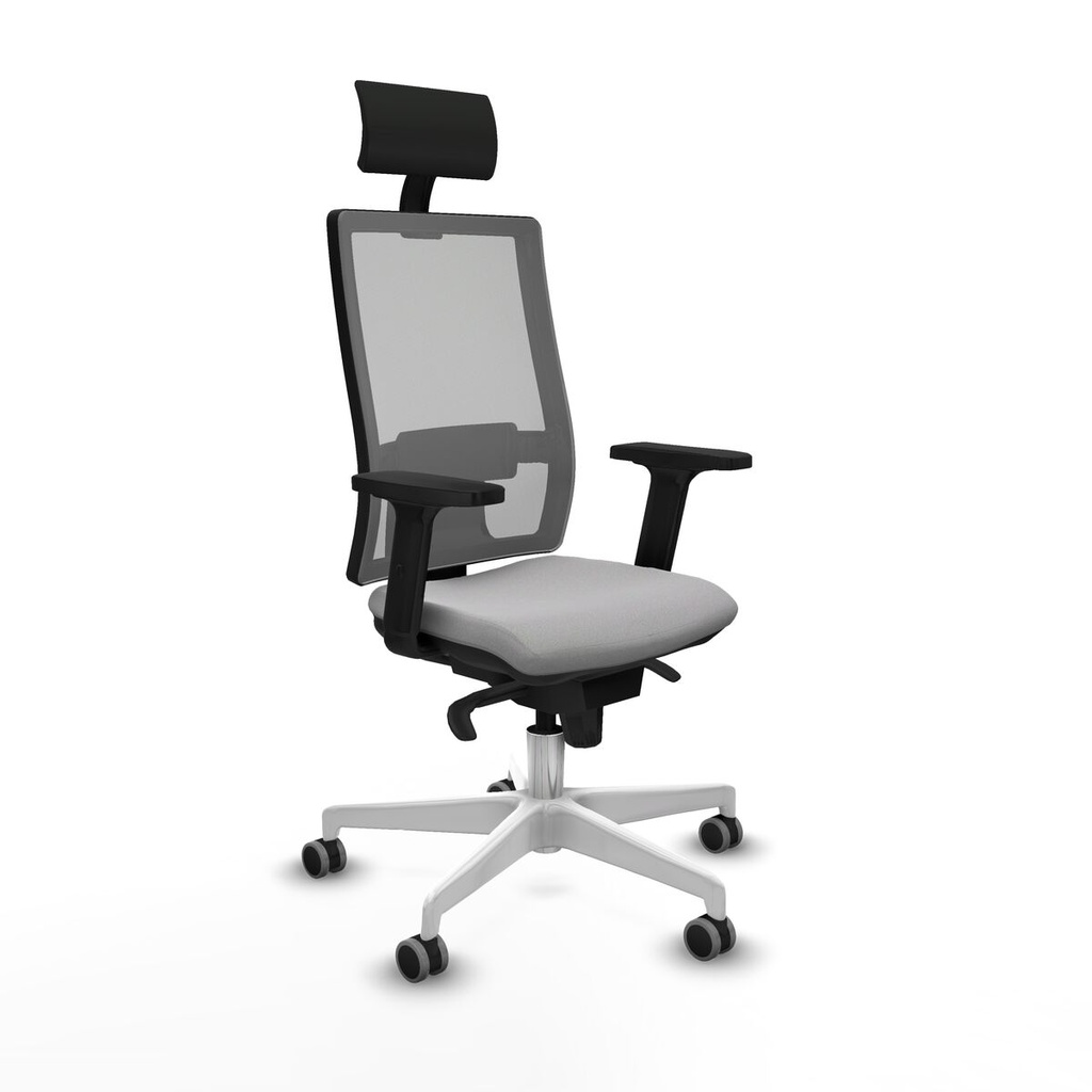 Silla de Oficina con Cabecero Piqueras y Crespo 2D026G1 Gris claro