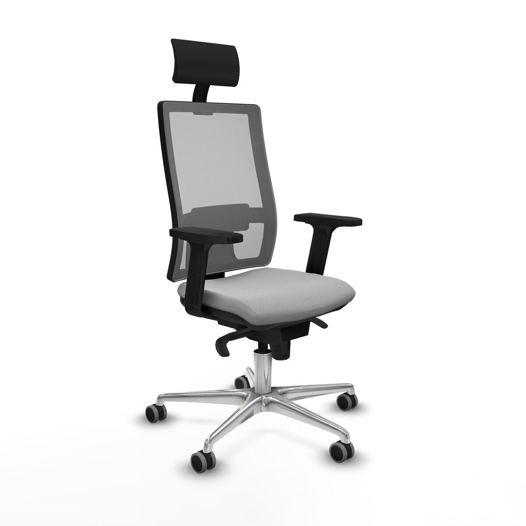 Silla de Oficina con Cabecero Piqueras y Crespo 2D086G1 Gris claro