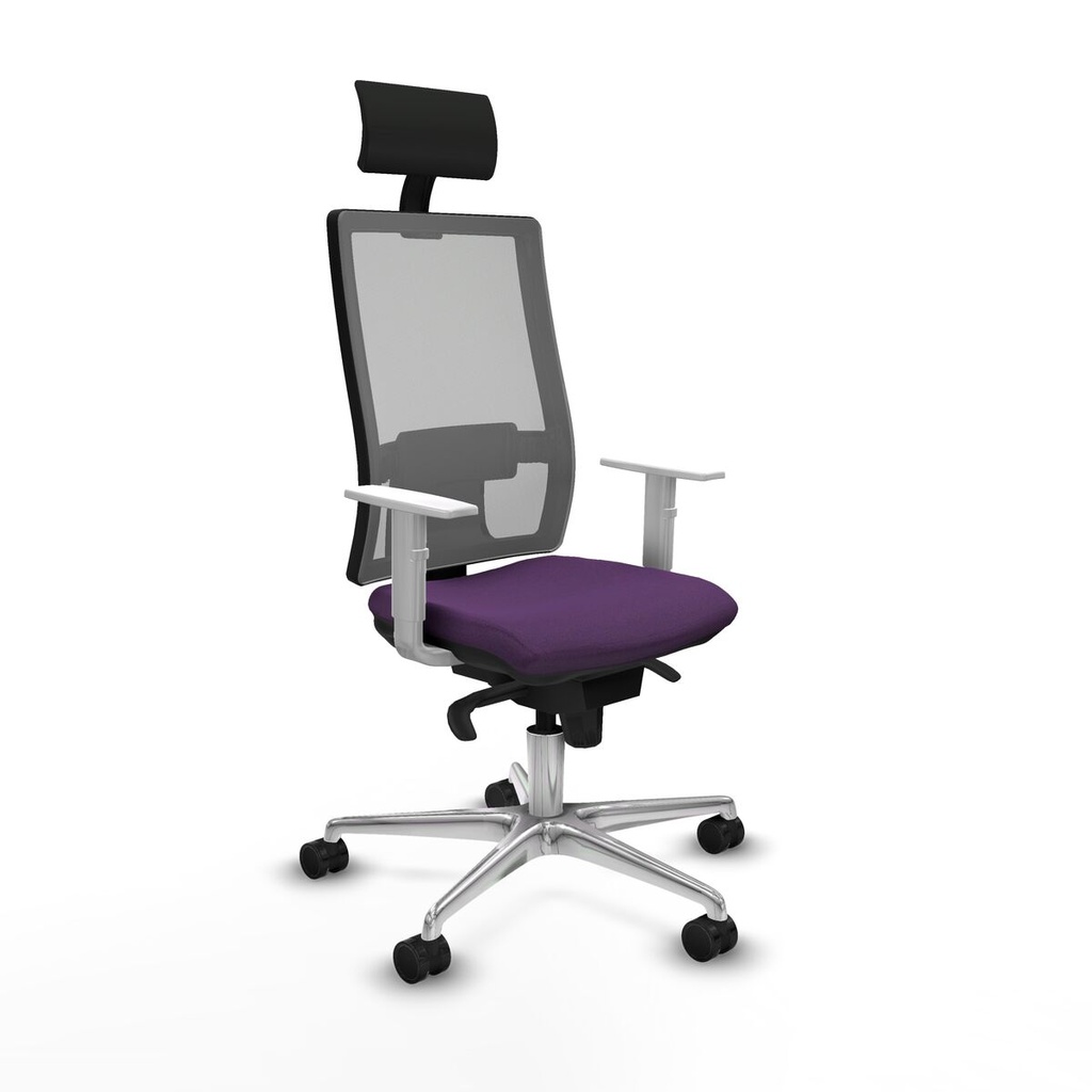 Silla de Oficina con Cabecero Piqueras y Crespo 4B086N1 Morado