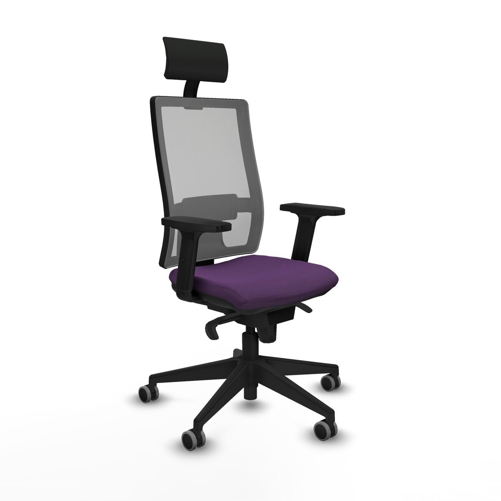Silla de Oficina con Cabecero Piqueras y Crespo 2D066G1 Morado