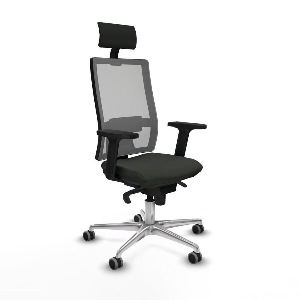 Silla de Oficina con Cabecero Piqueras y Crespo 2D086G1 Negro