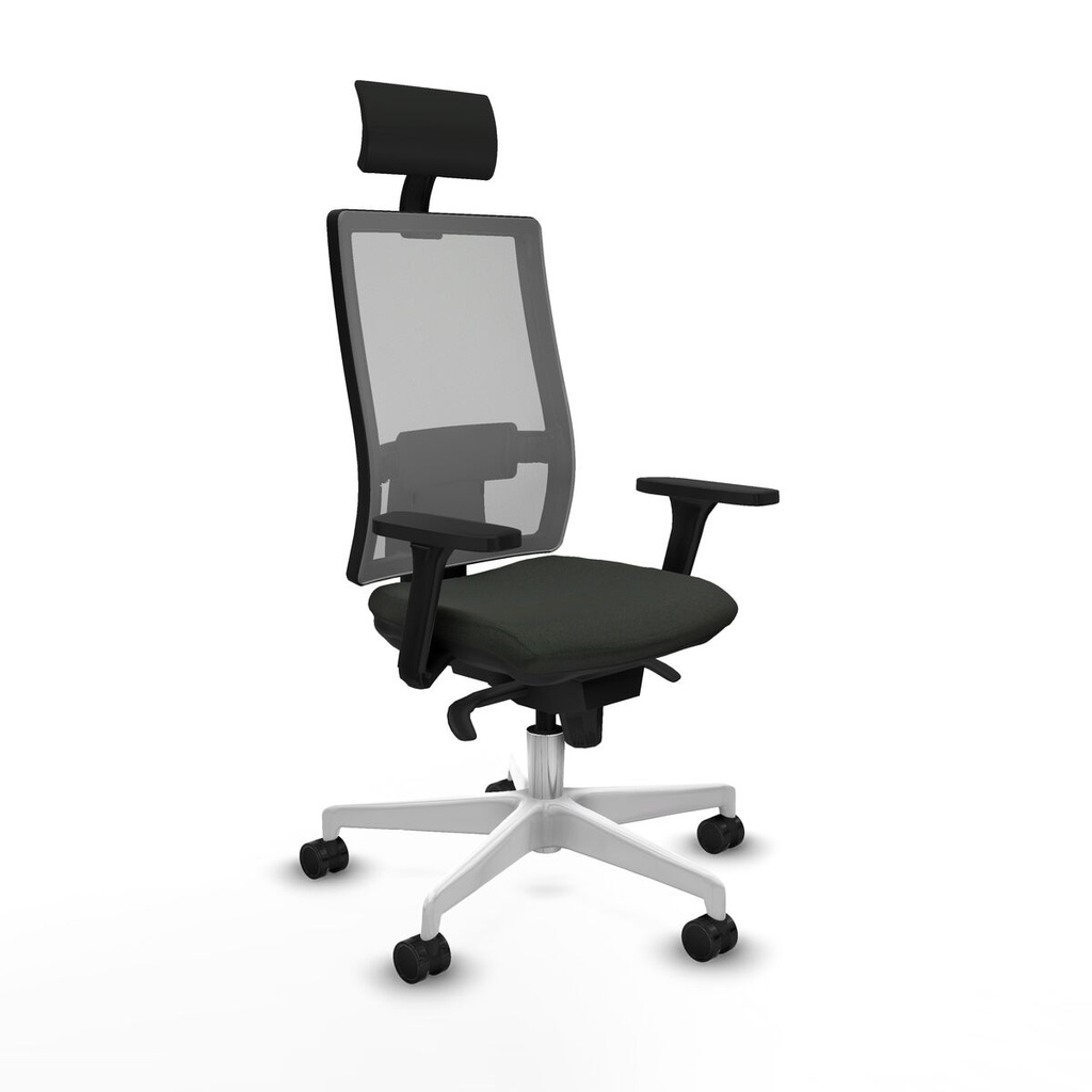 Silla de Oficina con Cabecero Piqueras y Crespo 3D026N1 Negro