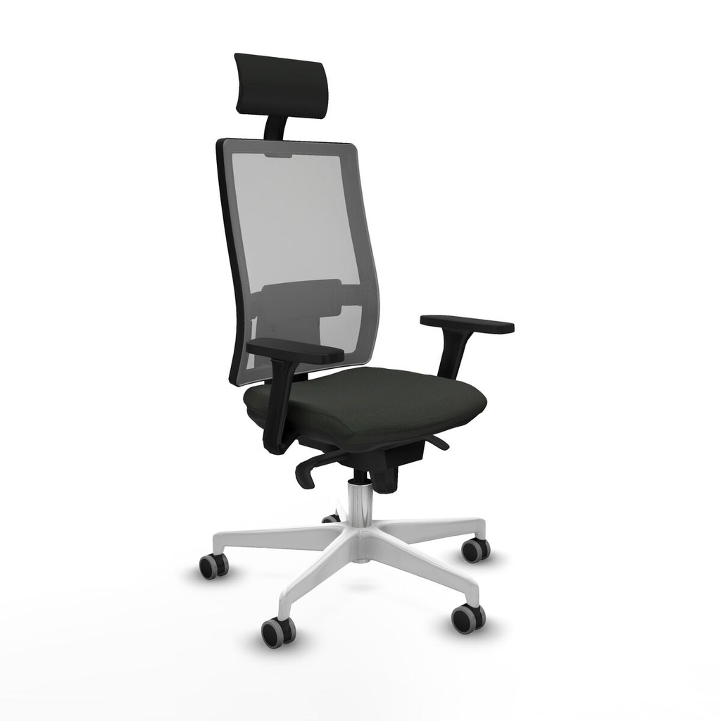 Silla de Oficina con Cabecero Piqueras y Crespo 3D026G1 Negro