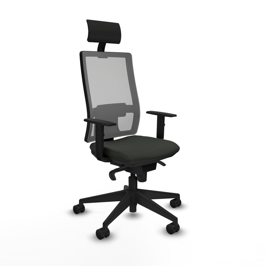 Office Chair with Headrest Piqueras y Crespo 1D066N1 Black