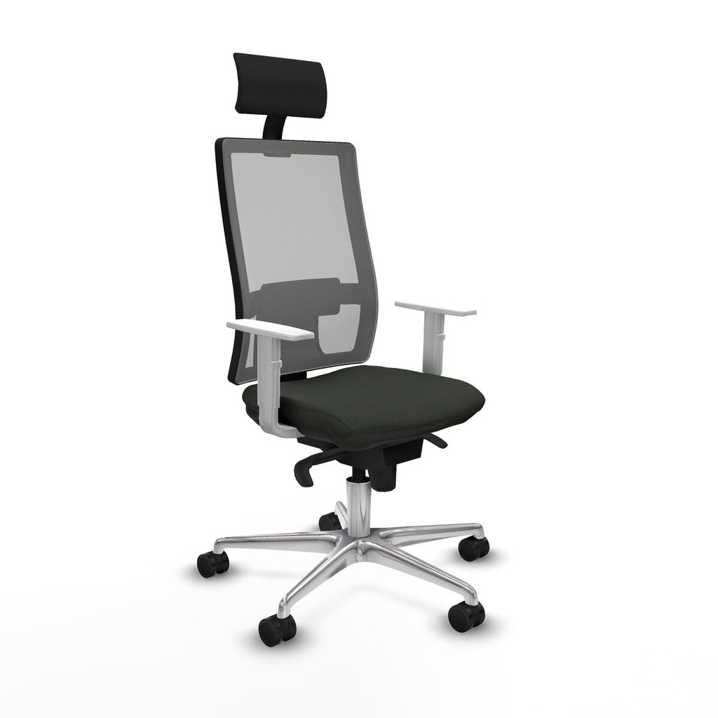 Office Chair with Headrest Piqueras y Crespo 4B086N1 Black