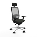 Office Chair with Headrest Piqueras y Crespo 3D086N1 Black