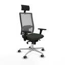 Office Chair with Headrest Piqueras y Crespo 3D086G1 Black
