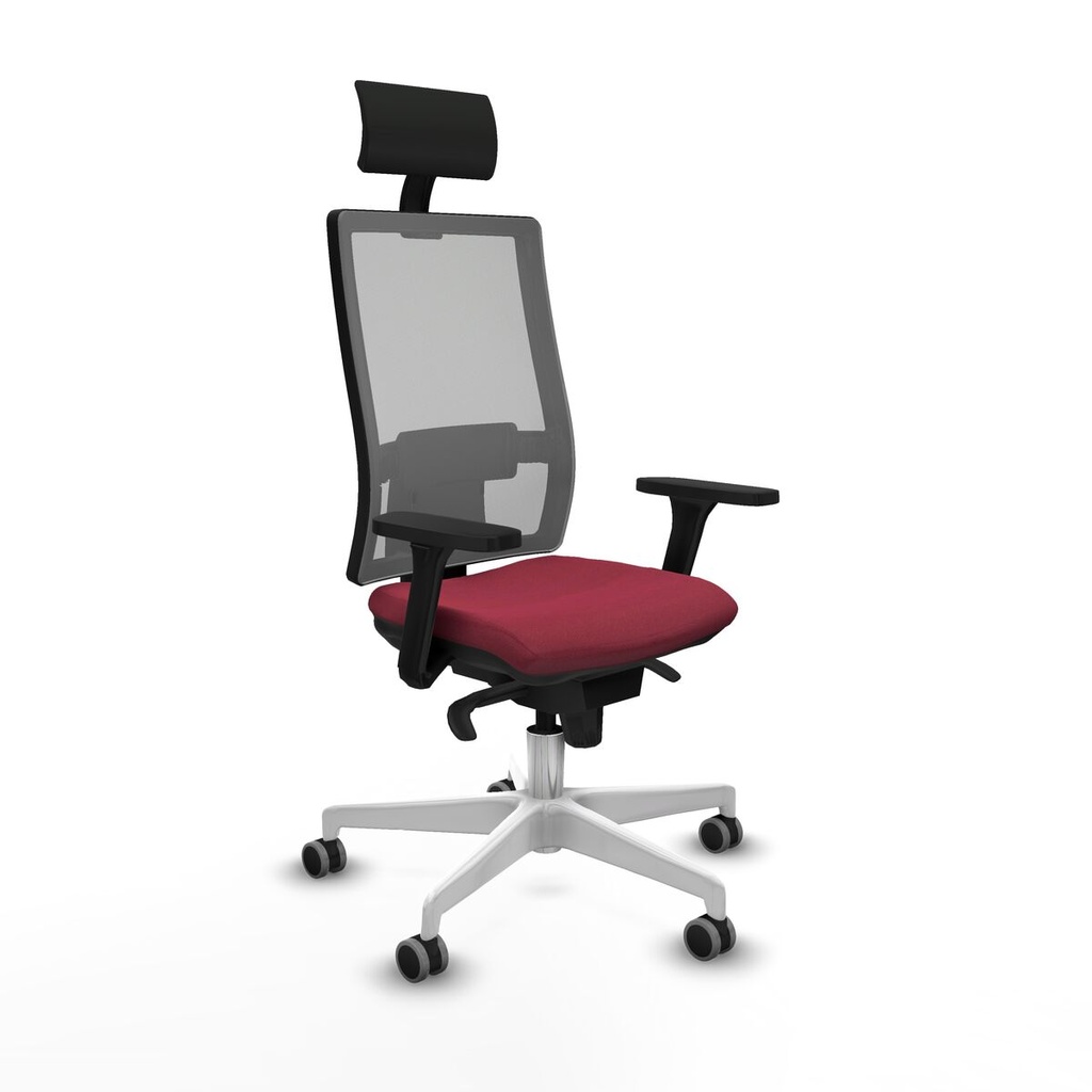 Silla de Oficina con Cabecero Piqueras y Crespo 3D026G1 Granate