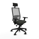 Office Chair with Headrest Piqueras y Crespo 3D066N1 Black