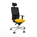 Silla de Oficina con Cabecero Piqueras y Crespo 1D026G1 Amarillo