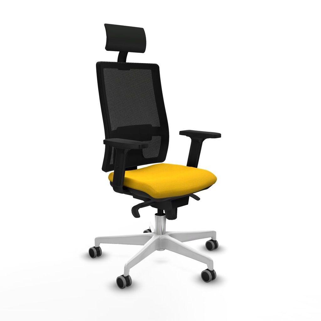 Office Chair with Headrest Piqueras y Crespo 2D026G1 Yellow