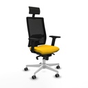 Silla de Oficina con Cabecero Piqueras y Crespo 2D026G1 Amarillo