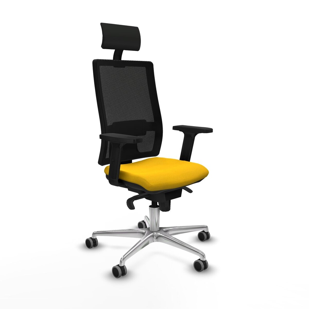 Silla de Oficina con Cabecero Piqueras y Crespo 2D086G1 Amarillo