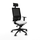 Silla de Oficina con Cabecero Piqueras y Crespo 1D066G1 Blanco
