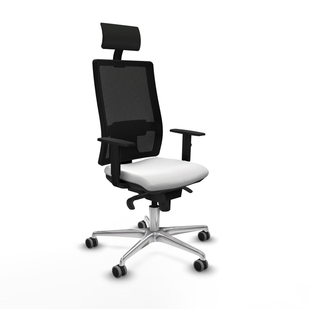 Silla de Oficina con Cabecero Piqueras y Crespo 1D086G1 Blanco