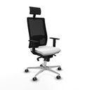 Silla de Oficina con Cabecero Piqueras y Crespo 1D086G1 Blanco