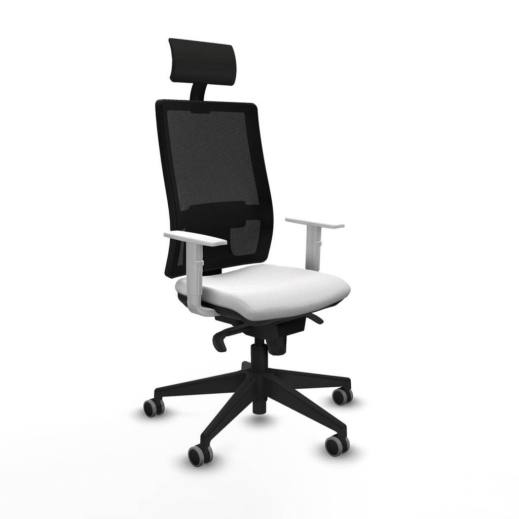 Silla de Oficina con Cabecero Piqueras y Crespo 4B066G1 Blanco