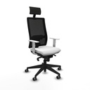 Silla de Oficina con Cabecero Piqueras y Crespo 4B066G1 Blanco