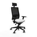 Silla de Oficina con Cabecero Piqueras y Crespo 3D066G1 Blanco