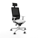 Silla de Oficina con Cabecero Piqueras y Crespo 4B026G1 Blanco