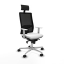 Silla de Oficina con Cabecero Piqueras y Crespo 4B086N1 Blanco