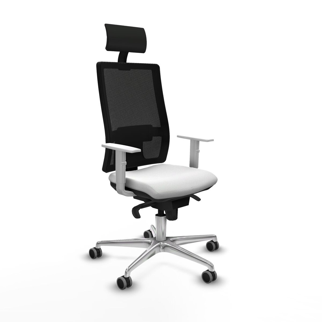 Silla de Oficina con Cabecero Piqueras y Crespo 4B086G1 Blanco
